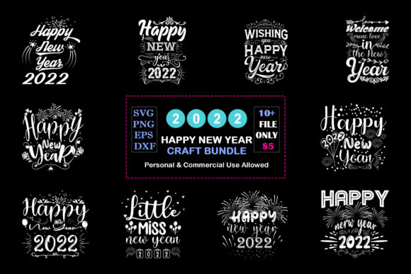 Happy New Year Craft Bundle: Graphics for Crafts