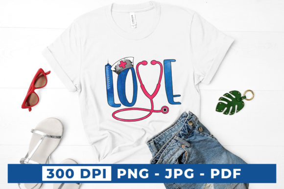 Love, Nurse Graphics for Crafts & Web