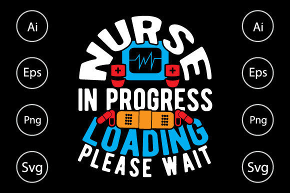 Nurse in Progress Loading: Graphics for Crafts
