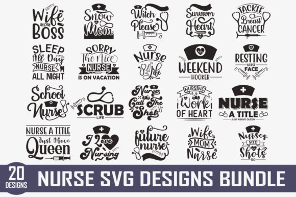 Nurse Quotes Bundle: Graphics for Crafts