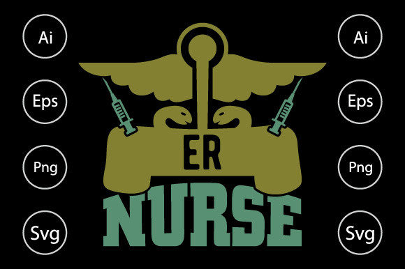 Nurse T Shirt Graphics: ER Design for Crafts