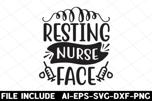 Resting Nurse Face 1: Graphics for Crafts